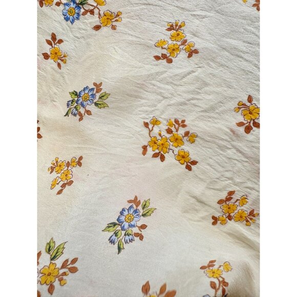 Vintage OSCAR DE LA RENTA Yellow Floral Washed Silk 25" x 25" Square Scarf - Picture 14 of 16